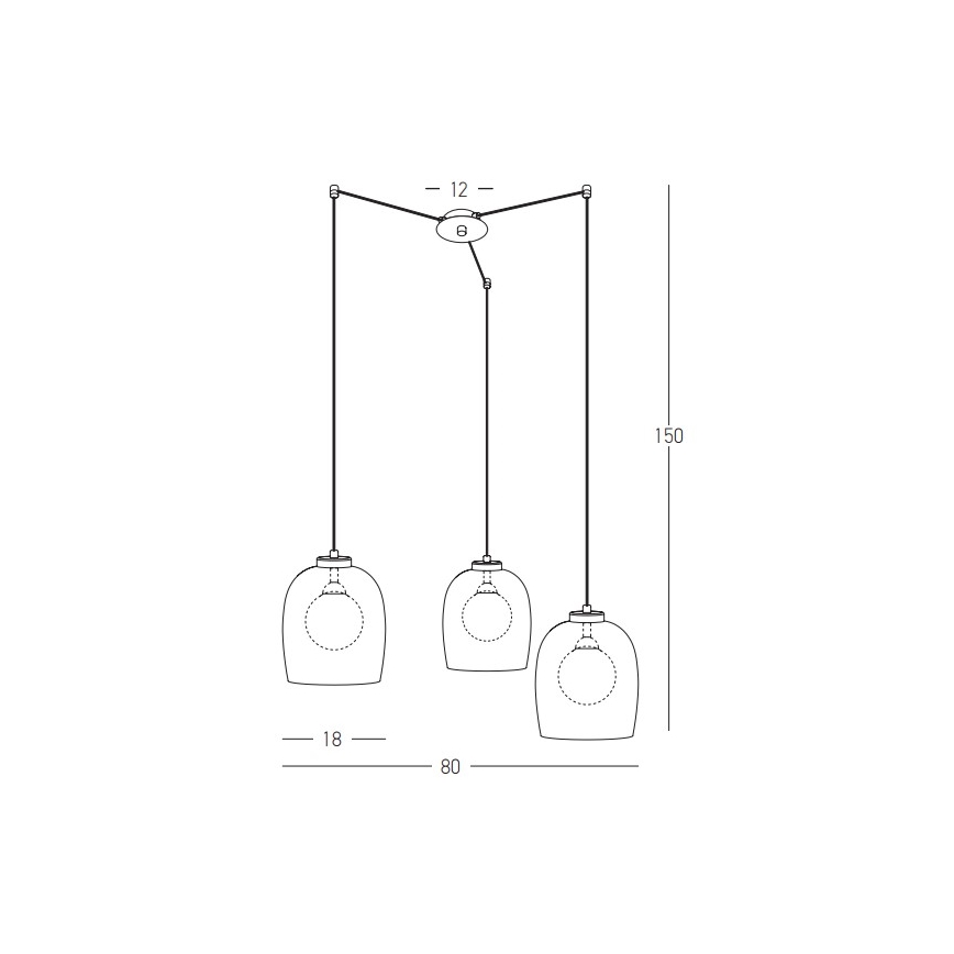 Zambelis 22145 - Suspension filaire 3xG9/5W/230V araignée noir