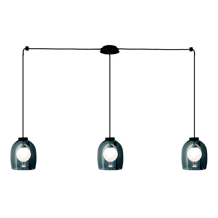 Zambelis 22146 - Lampadario a sospensione con filo 3xG9/5W/230V ragno nero