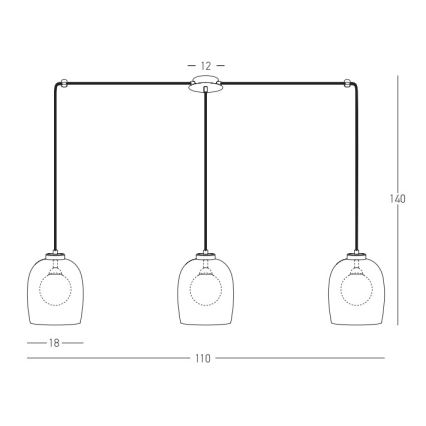 Zambelis 22146 - Suspension filaire 3xG9/5W/230V araignée noir