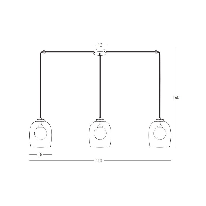 Zambelis 22146 - Suspension filaire 3xG9/5W/230V araignée noir