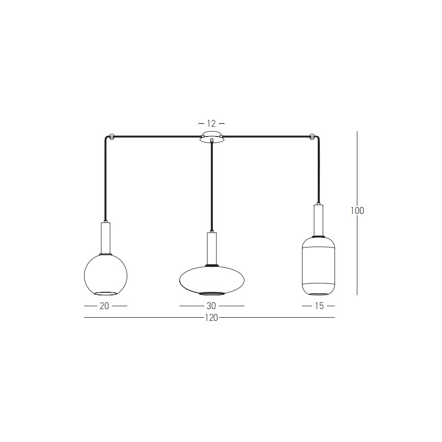 Zambelis 22151 - Hängeleuchte 3xE27/40W/230V Spinne golden