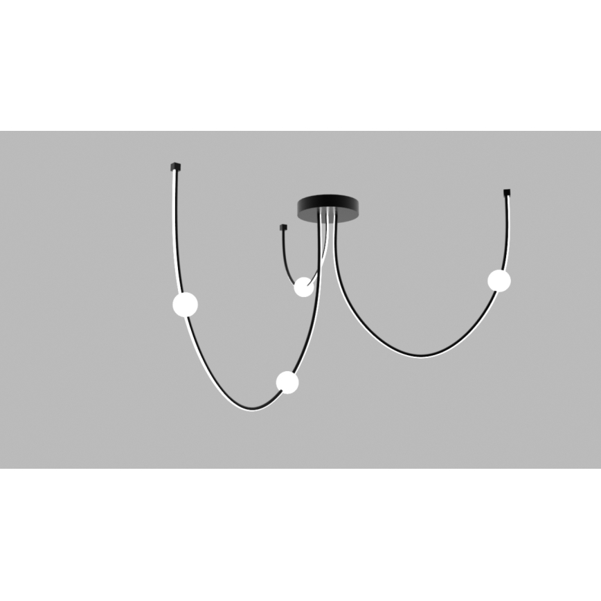 Zambelis 22247 - Lampadario a sospensione con filo LED dimmerabile LED/42W/230V nero