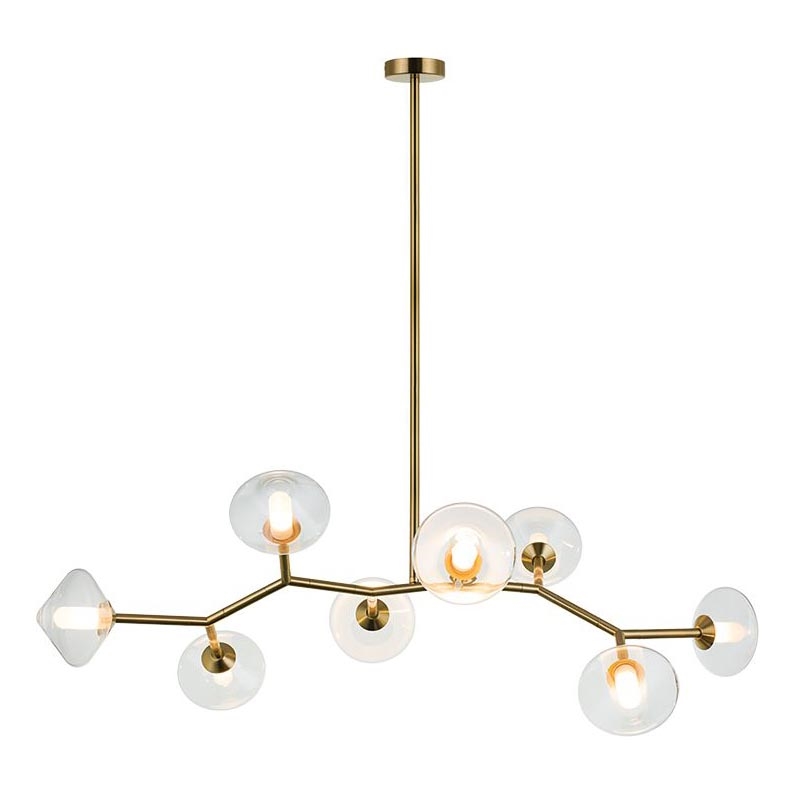 Zambelis 23023 - Deckenleuchte an Stange 8xG9/5W/230V golden
