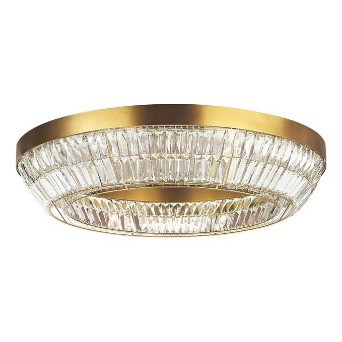 Zambelis 23049 - Dimmbare LED-Kristall-Deckenleuchte LED/55W/230V CRI 90 3000K d 80 cm Messing