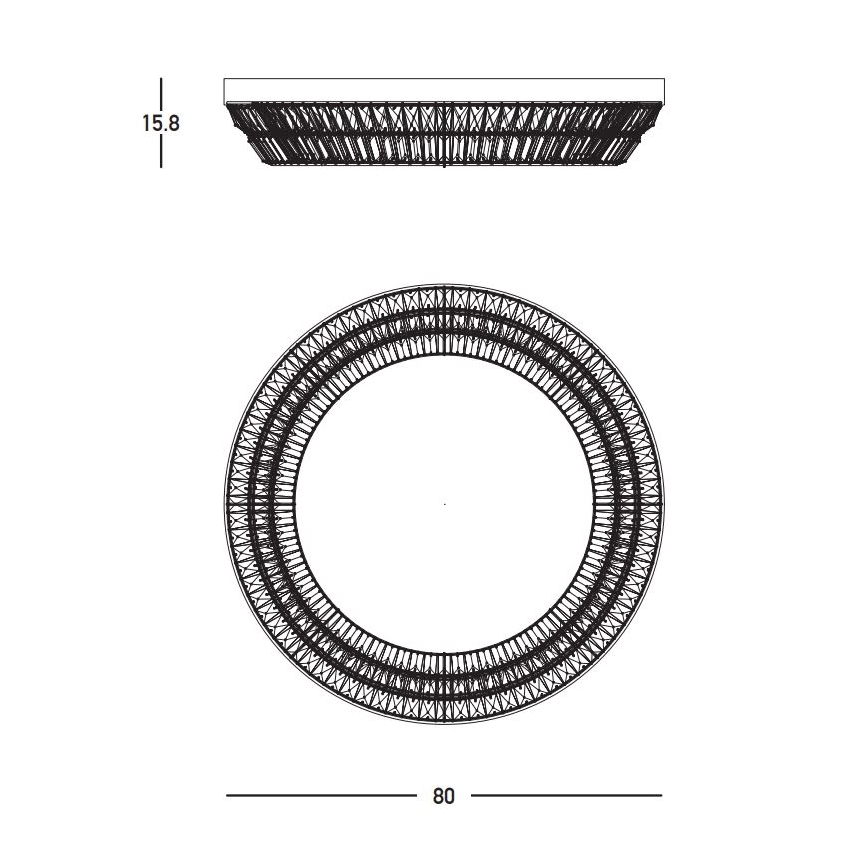 Zambelis 23049 - Dimmbare LED-Kristall-Deckenleuchte LED/55W/230V CRI 90 3000K d 80 cm Messing