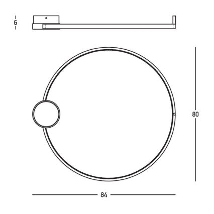 Zambelis 23097 - Plafonnier à intensité variable LED/32W/230V 3000K d. 80 cm doré