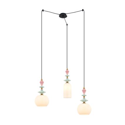 Zambelis A22079 - Ersatz-Lampenschirm für Kronleuchter, Ø 21 cm, weiß