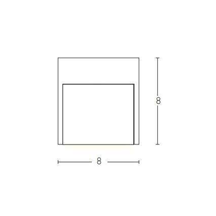 Zambelis E111 - LED-Wandleuchte für Außenbereiche LED/3W/230V 3000K IP54
