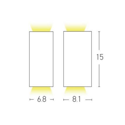 Zambelis E122 - Applique murale extérieure 2xGU10/15W/230V IP54 anthracite