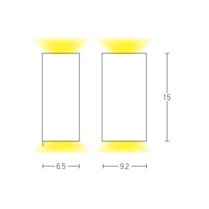 Zambelis E124 - Applique da esterno 2xGU10/15W/230V IP54 antracite