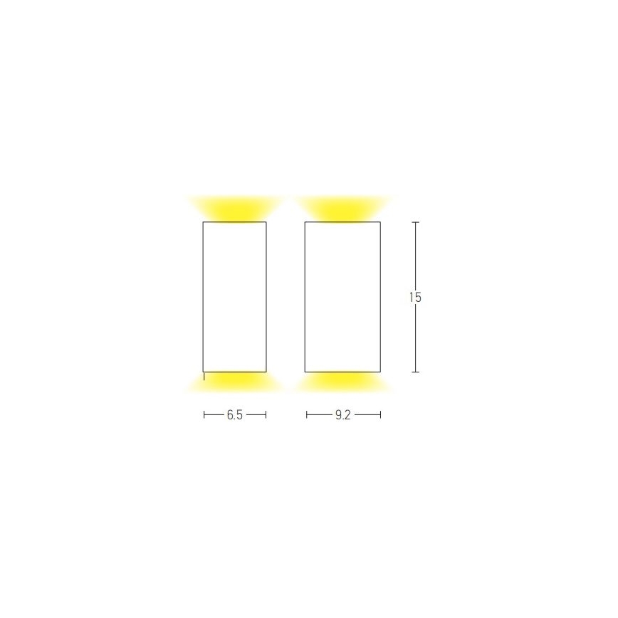 Zambelis E124 - Applique da esterno 2xGU10/15W/230V IP54 antracite