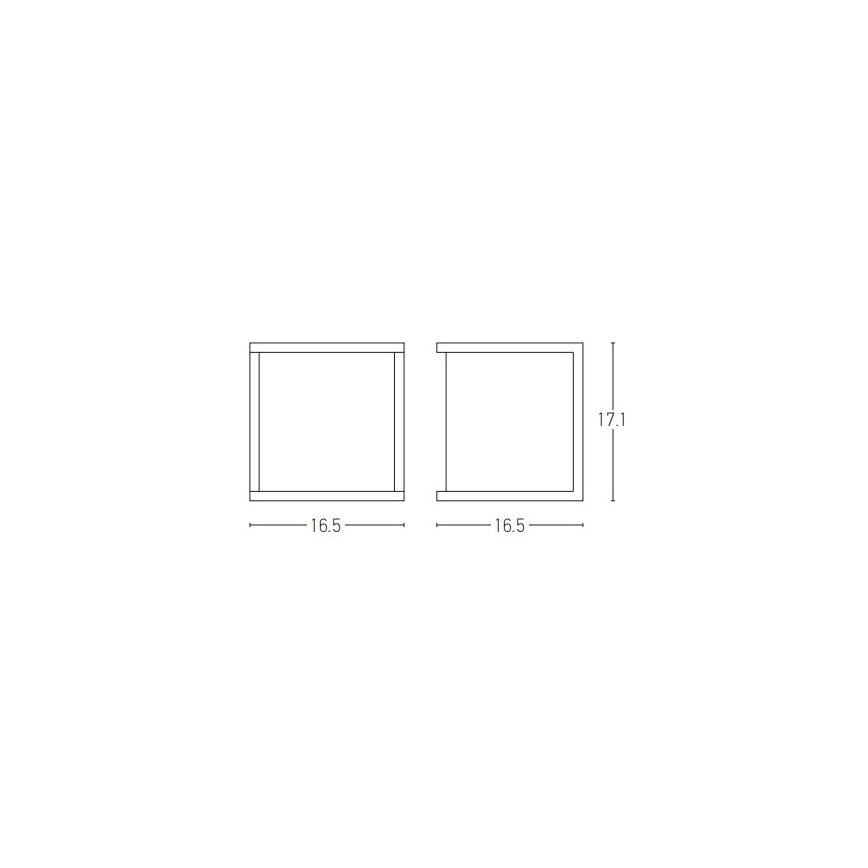 Zambelis E127 - Applique murale extérieure 1xE27/18W/230V IP54 anthracite