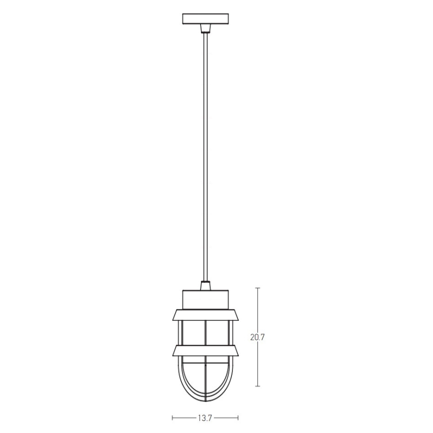 Zambelis E172 - Lampadario da esterno 1xE27/40W/230V IP54 marrone