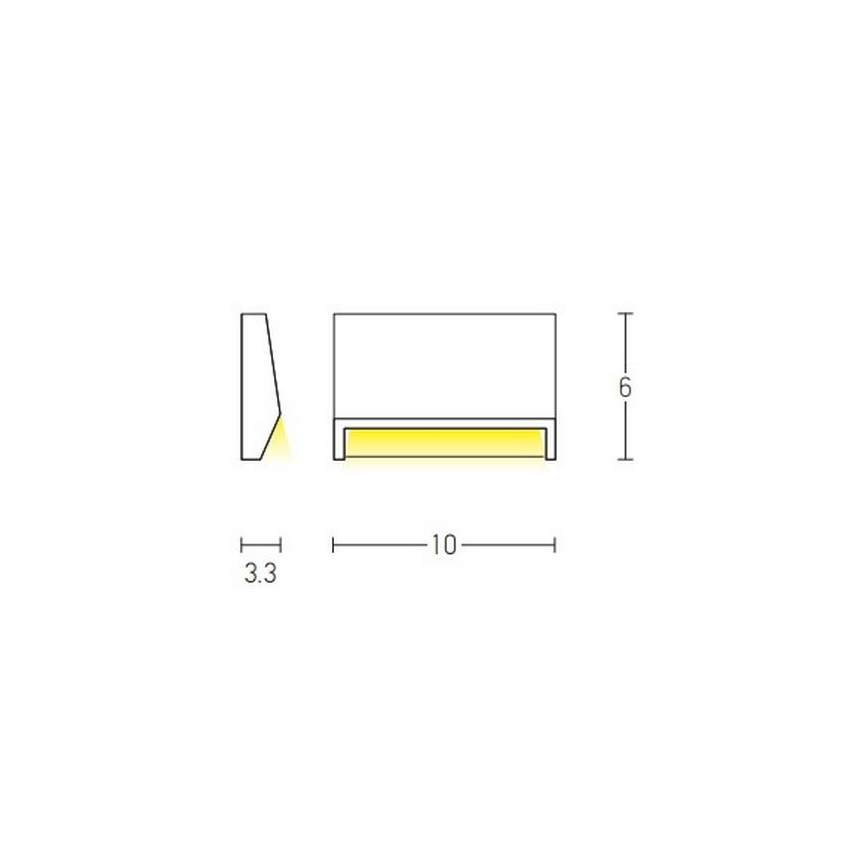 Zambelis E182 - Illuminazione scale LED da esterno LED/1,5W/230V IP54 bianco