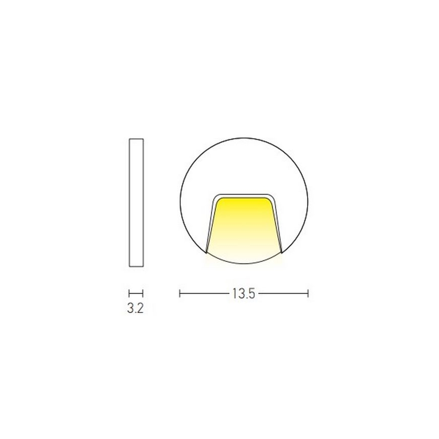 Zambelis E184 - LED-Outdoor-Treppenbeleuchtung LED/3W/230V IP54 weiß