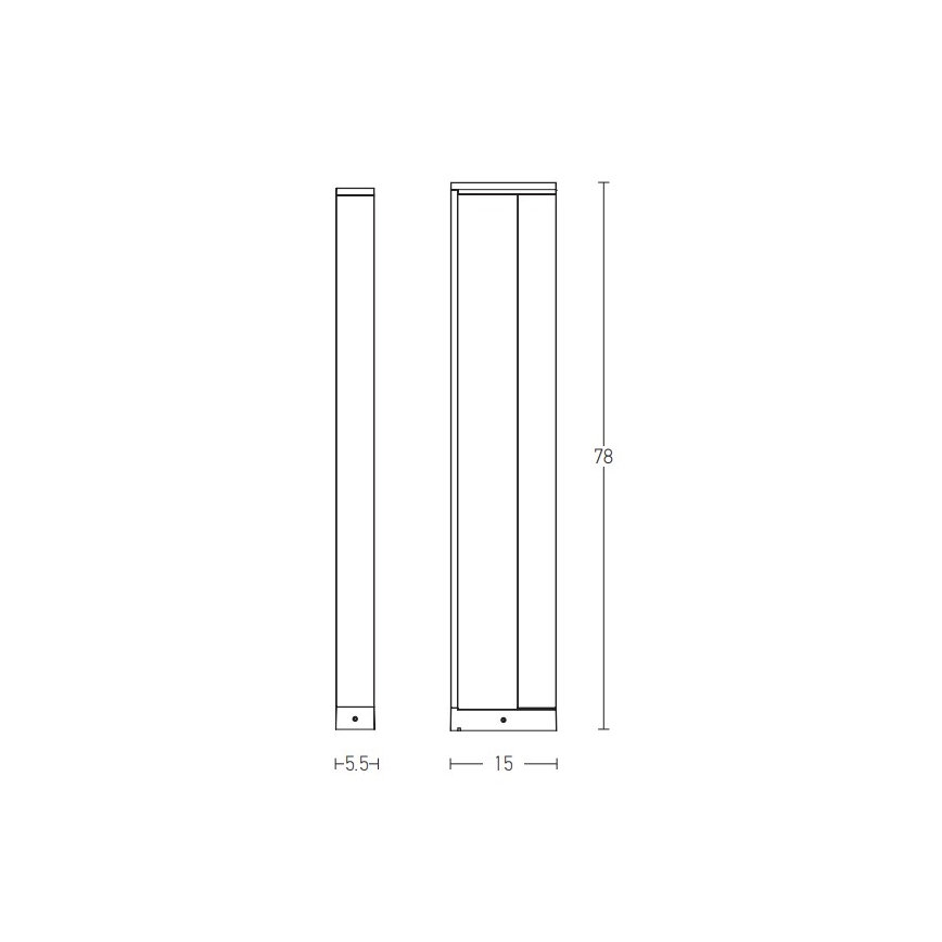Zambelis E208 - Lampada LED da esterno LED/10W/230V IP54 antracite