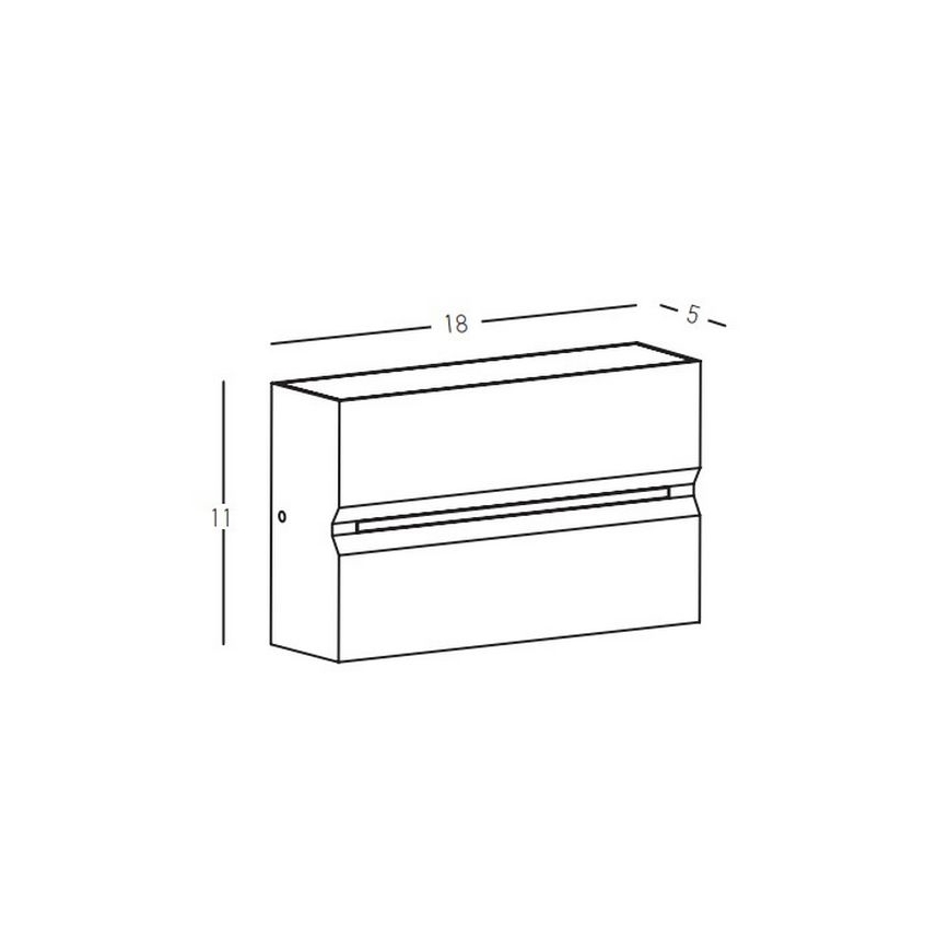 Zambelis E272 - Applique a LED da esterno LED/15W/230V IP54 antracite