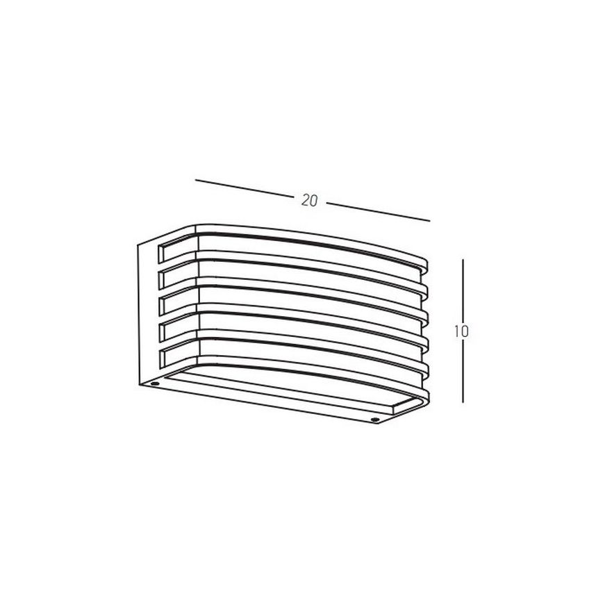 Zambelis E275 - Applique murale extérieure 1xE27/20W/230V IP54 marron