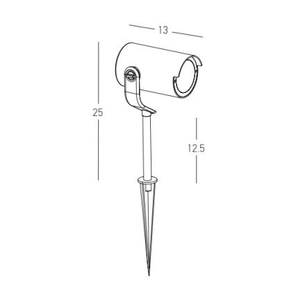 Zambelis E284 - Lampadaire d'extérieur 1xGU10/20W/230V IP65 marron