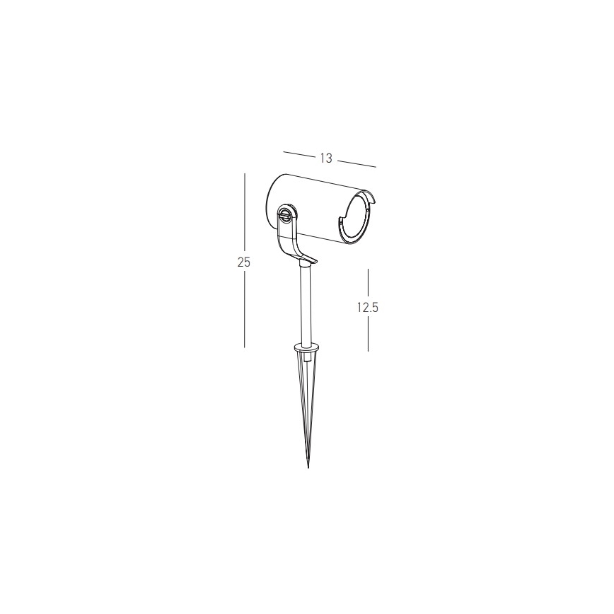 Zambelis E284 - Lampadaire d'extérieur 1xGU10/20W/230V IP65 marron