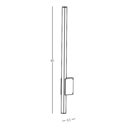 Zambelis E287 - Applique murale extérieure LED/12W/230V 3000K IP65 anthracite