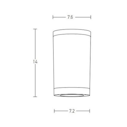 Zambelis E309 - Luce Spot da esterno 1xGU10/7W/230V IP54 nero
