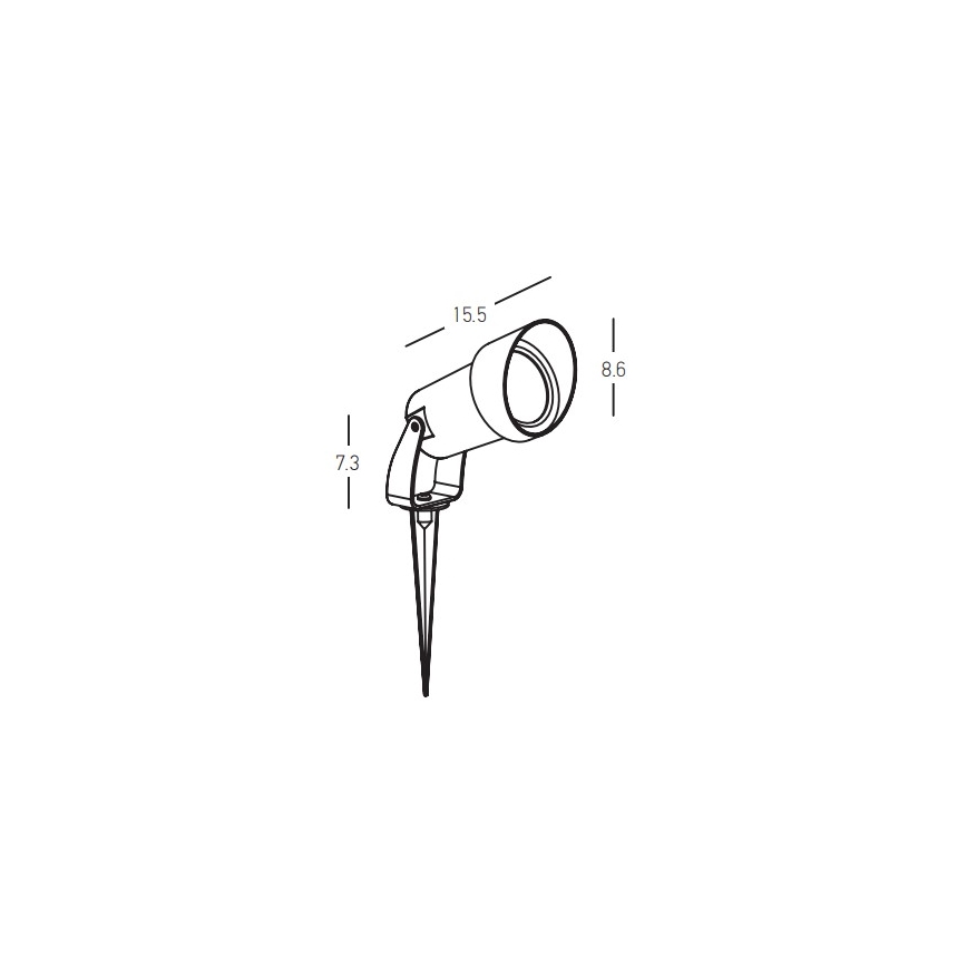 Zambelis E310 - Lampadaire d'extérieur 1xGU10/7W/230V IP54