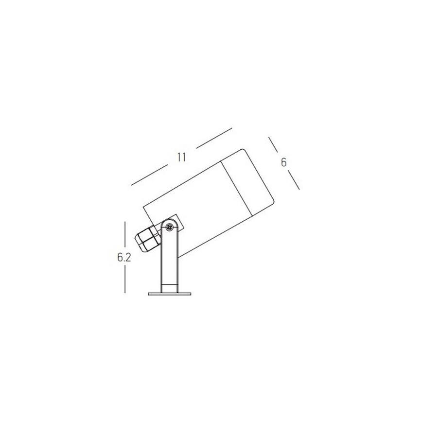 Zambelis E311 - Lampadaire d'extérieur 1xGU10/7W/230V IP54