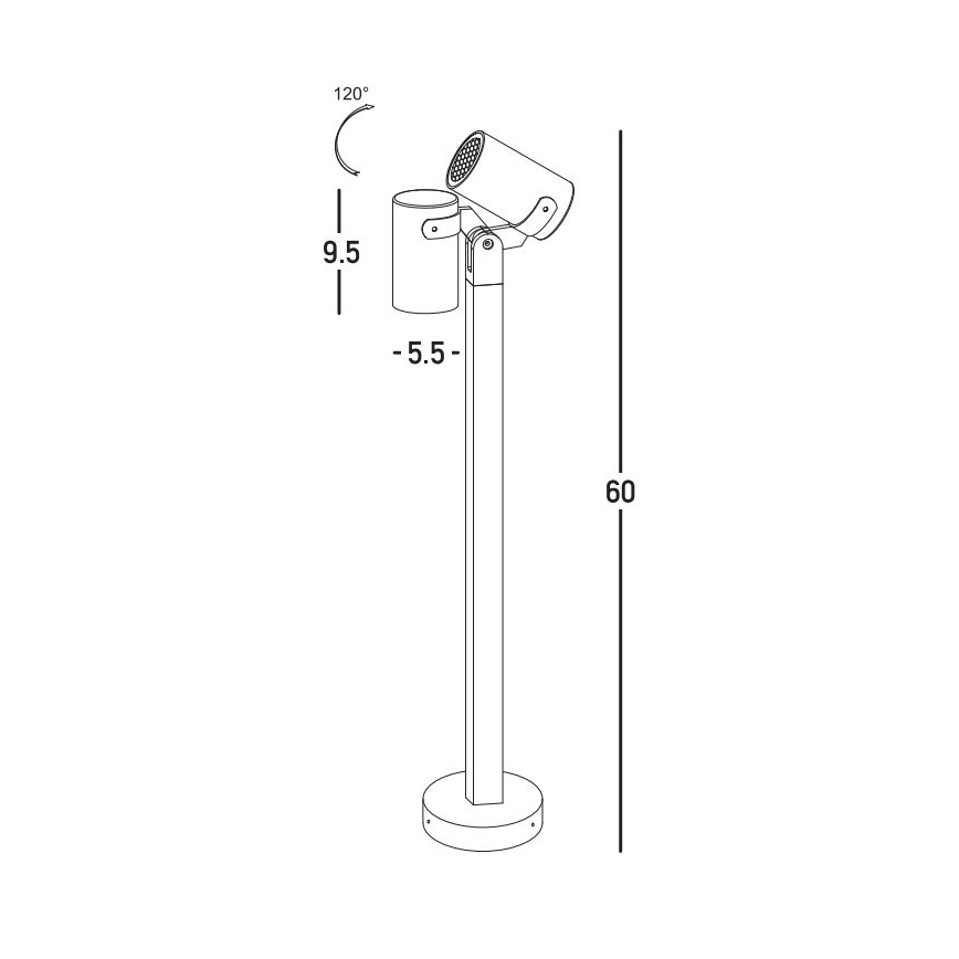 Zambelis E325 - Außenleuchte 1xGU10/15W/230V IP54 anthrazit