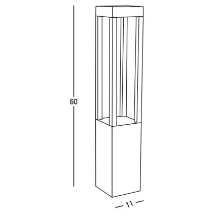 Zambelis E367 - Lampada LED da esterno LED/7W/230V 3000K IP67 antracite