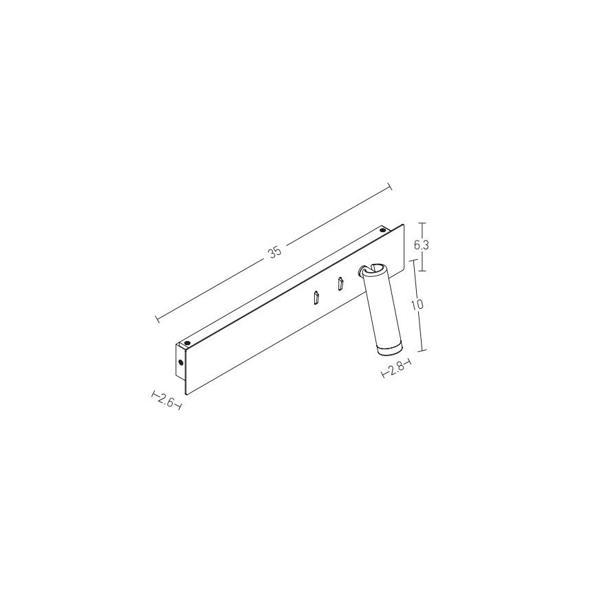 Zambelis H52 - Applique a LED LED/3W + LED/10W/230V bianco