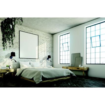 Zambelis H57 - Lampada LED flessibile LED/3W + 1xE27/40W/230V nero