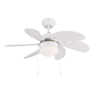 ZEVENTI - Deckenventilator FAMARA 1xE14/60W/230V weiß