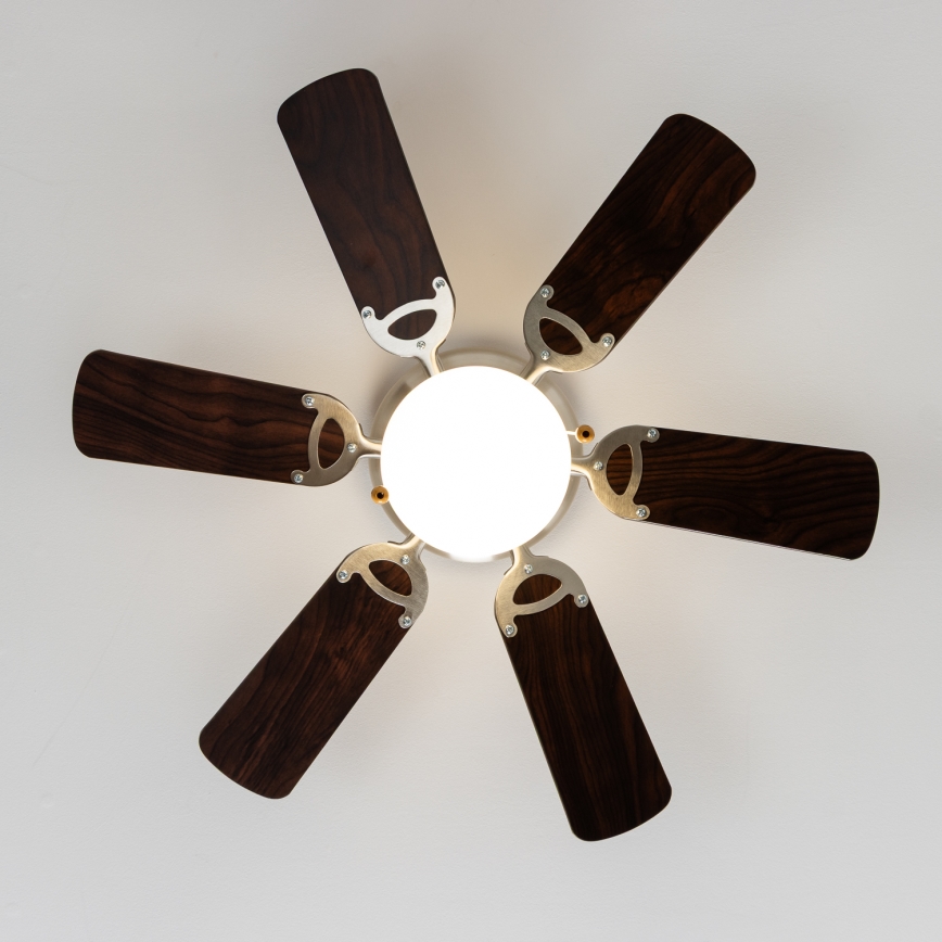 ZEVENTI - Deckenventilator GALDANA 1xE27/60W/230V braun/beige