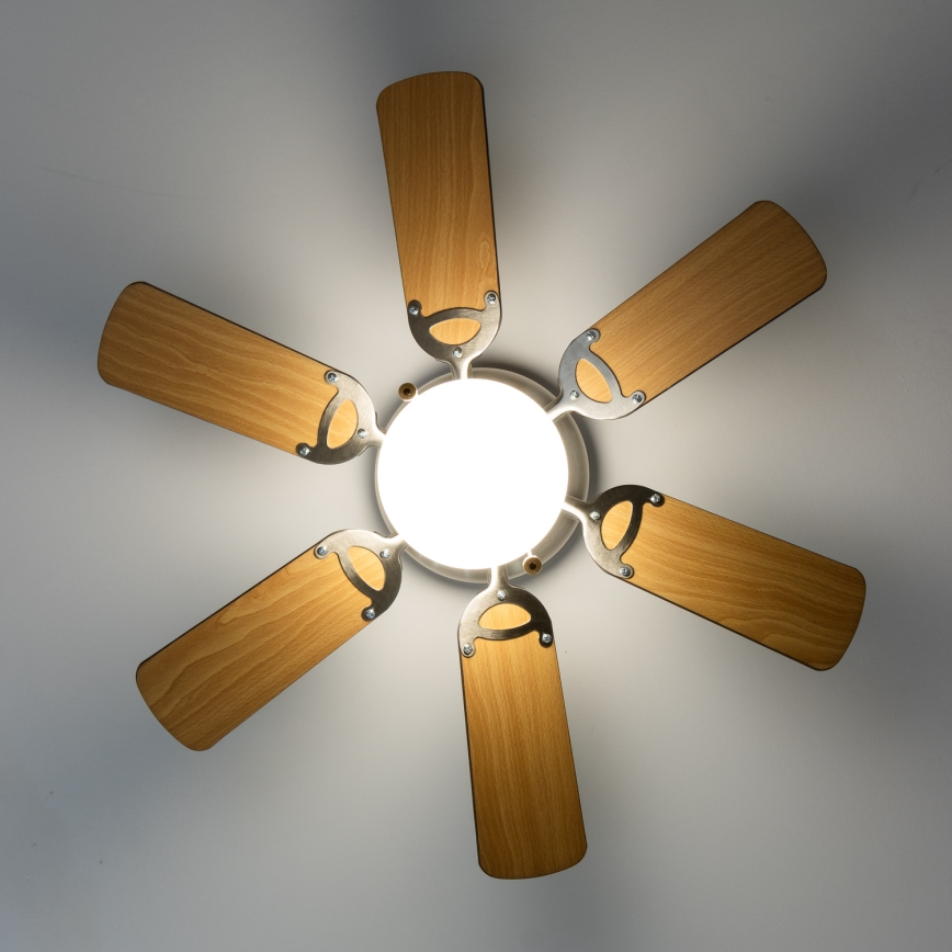 ZEVENTI - Deckenventilator GALDANA 1xE27/60W/230V braun/beige