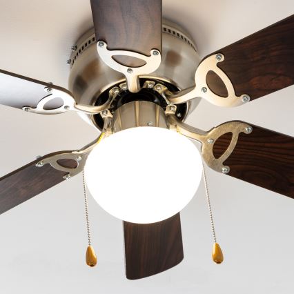 ZEVENTI - Deckenventilator GALDANA 1xE27/60W/230V braun/beige