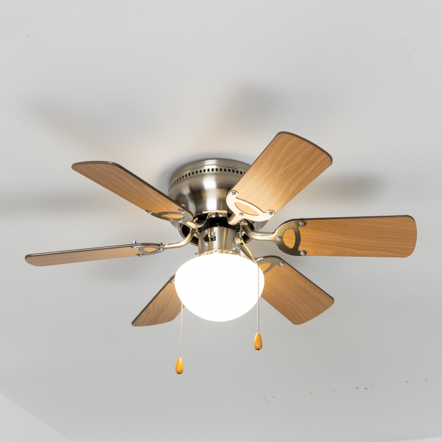ZEVENTI - Deckenventilator GALDANA 1xE27/60W/230V braun/beige