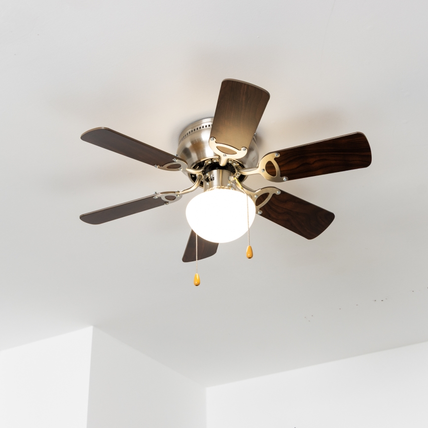 ZEVENTI - Deckenventilator GALDANA 1xE27/60W/230V braun/beige