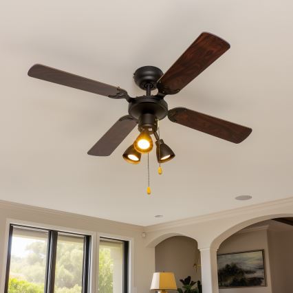 ZEVENTI - Deckenventilator ZURRIOLA 3xGU10/50W/230V