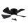 ZEVENTI - Dimmbarer LED-Deckenventilator MUNDAKA LED/10W/230V 3000-6500K schwarz + Fernbedienung