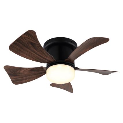 ZEVENTI - Dimmbarer LED-Deckenventilator MUNDAKA LED/10W/230V 3000-6500K braun + Fernbedienung
