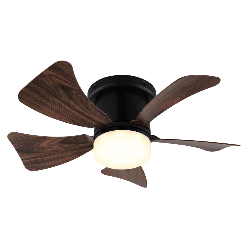 ZEVENTI - Dimmbarer LED-Deckenventilator MUNDAKA LED/10W/230V 3000-6500K braun + Fernbedienung