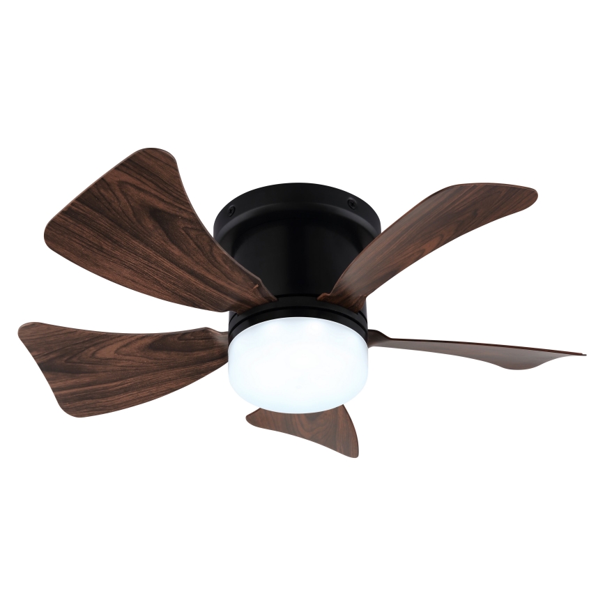 ZEVENTI - Dimmbarer LED-Deckenventilator MUNDAKA LED/10W/230V 3000-6500K braun + Fernbedienung