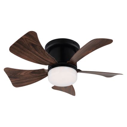 ZEVENTI - Dimmbarer LED-Deckenventilator MUNDAKA LED/10W/230V 3000-6500K braun + Fernbedienung