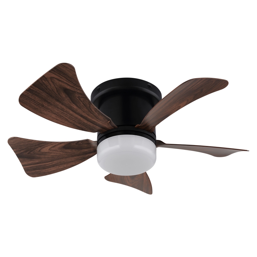 ZEVENTI - Dimmbarer LED-Deckenventilator MUNDAKA LED/10W/230V 3000-6500K braun + Fernbedienung