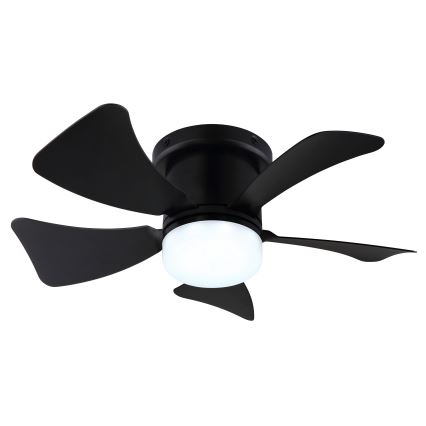 ZEVENTI - Dimmbarer LED-Deckenventilator MUNDAKA LED/10W/230V 3000-6500K schwarz + Fernbedienung