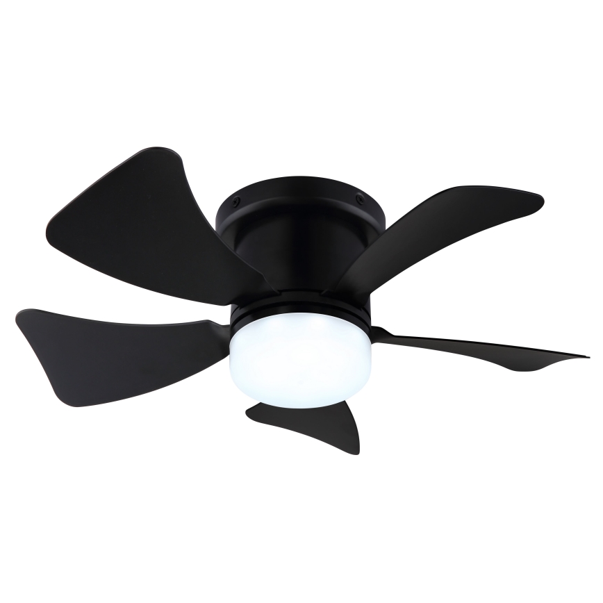 ZEVENTI - Dimmbarer LED-Deckenventilator MUNDAKA LED/10W/230V 3000-6500K schwarz + Fernbedienung
