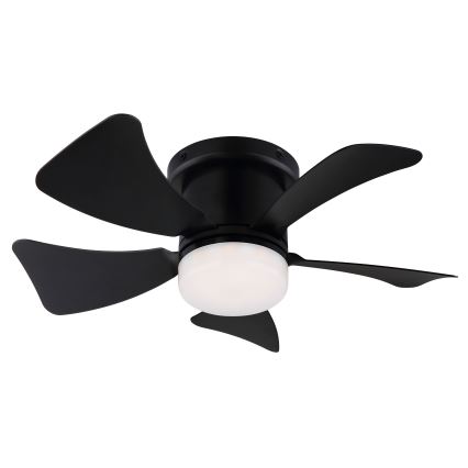 ZEVENTI - Dimmbarer LED-Deckenventilator MUNDAKA LED/10W/230V 3000-6500K schwarz + Fernbedienung