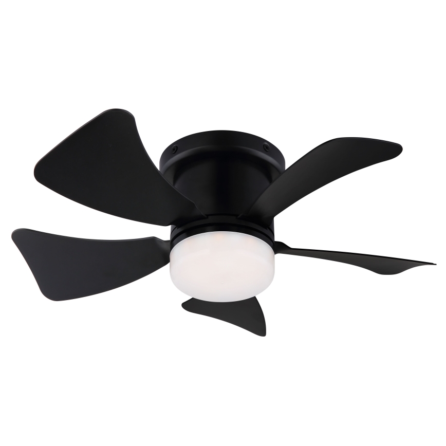 ZEVENTI - Dimmbarer LED-Deckenventilator MUNDAKA LED/10W/230V 3000-6500K schwarz + Fernbedienung