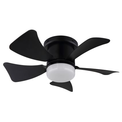 ZEVENTI - Dimmbarer LED-Deckenventilator MUNDAKA LED/10W/230V 3000-6500K schwarz + Fernbedienung